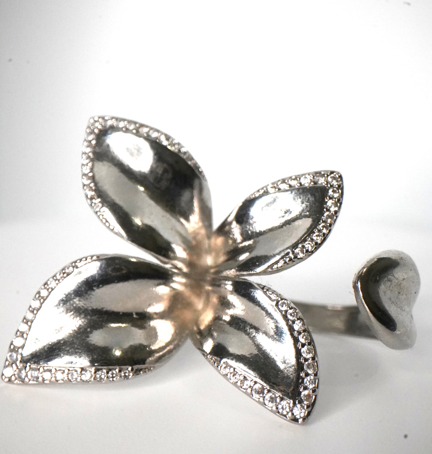 Open Mirrored Flower Ring