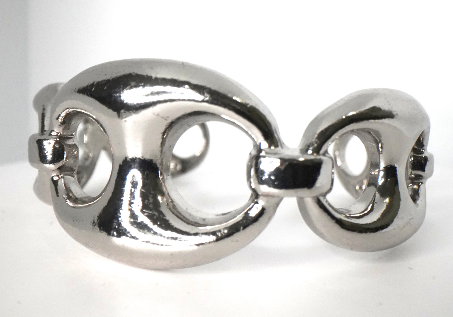 Graduated Silver Puff Cuff